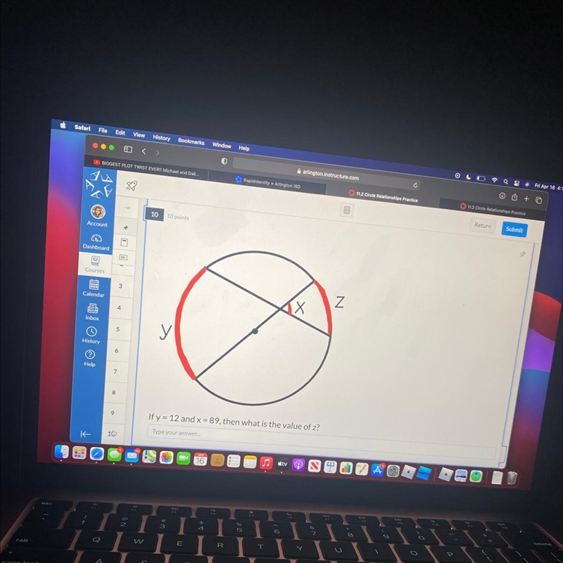 If y=12 and x=89, then what is the value of z?-example-1