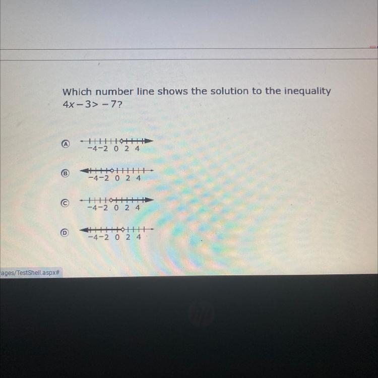 Which number line shows the solution to the inequality-example-1