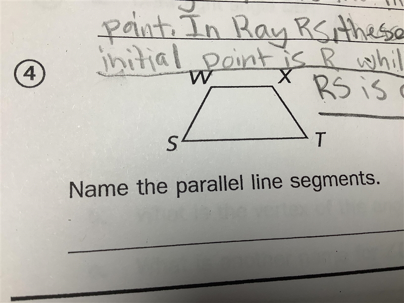 Name the parallel line segments-example-1