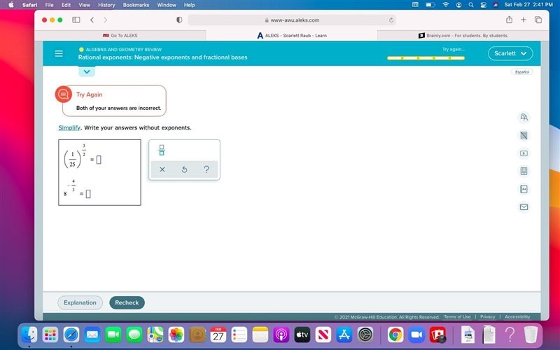 Simplify. Write your answers without exponents.-example-1