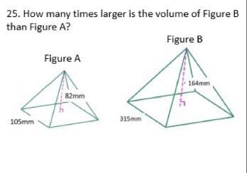 How many times larger is the volume of Figure B than Figure A?-example-1