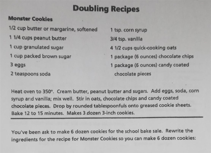 Doubling Recipes please help​-example-1