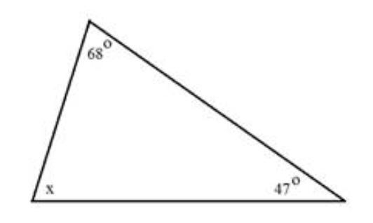 What is the value of the missing angle?-example-1