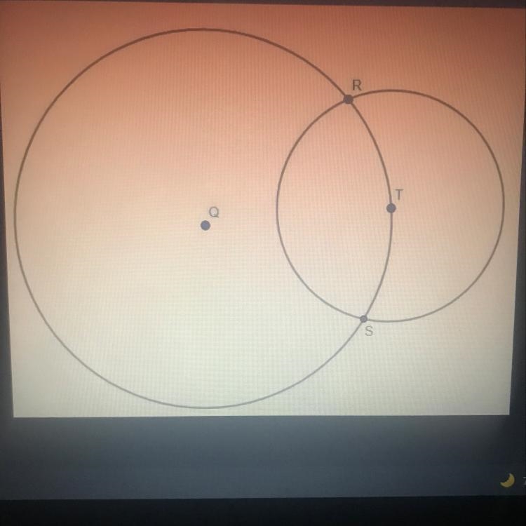 This construction was created using a compass and a straightedge. Why is the length-example-1