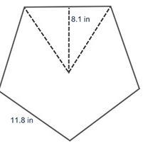 Calculate the area of the regular pentagon below: A regular pentagon with side length-example-1