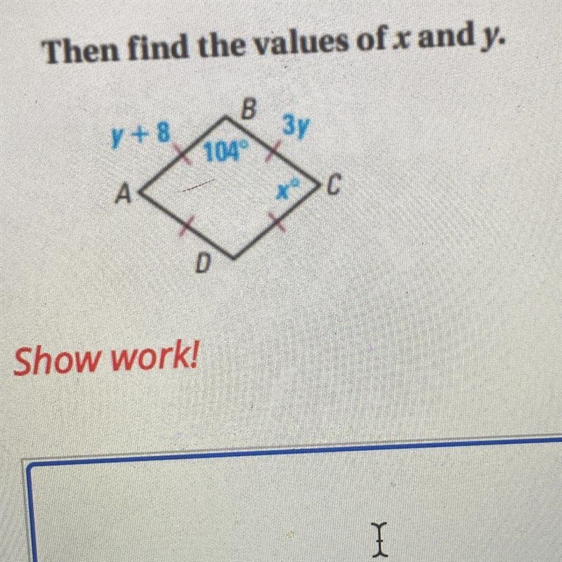 Then find the values of x and y?-example-1