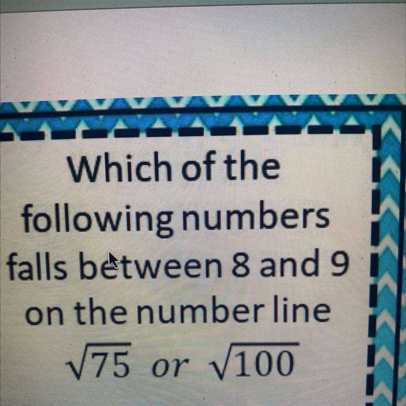 Which of the following numbers falls between 8 and 9 on the number line square root-example-1