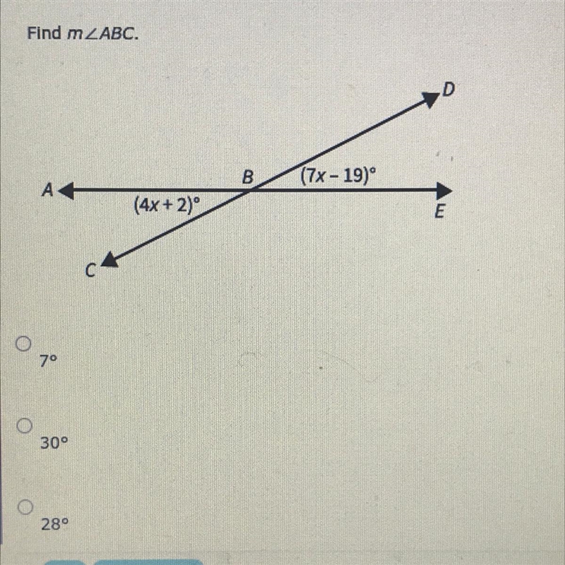 Pls help me, Answer choices are : A. 7 B. 30 C. 28 D. 49-example-1