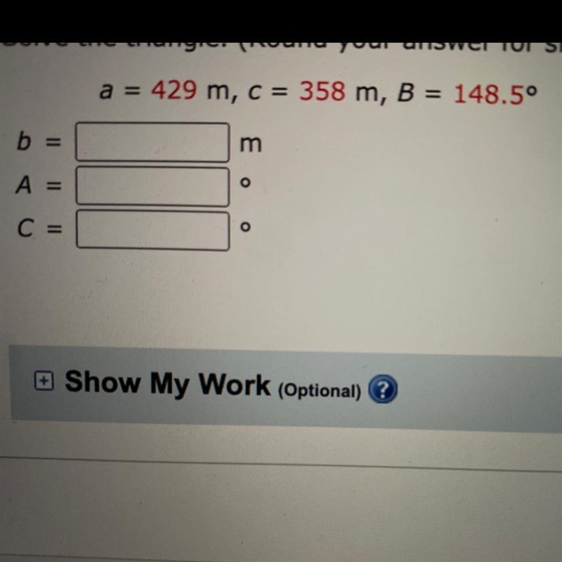 Solve the triangle.-example-1