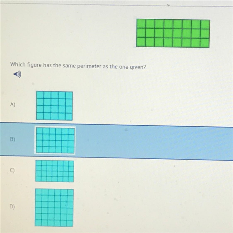 Which figure has the same perimeter as the one given?-example-1