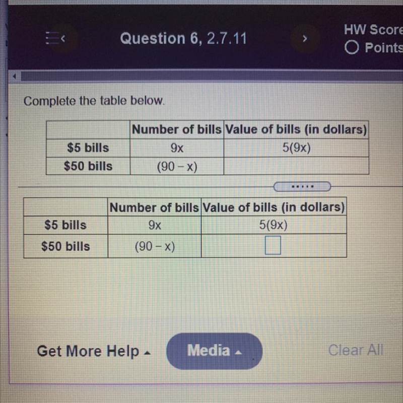 Complete the table please.-example-1