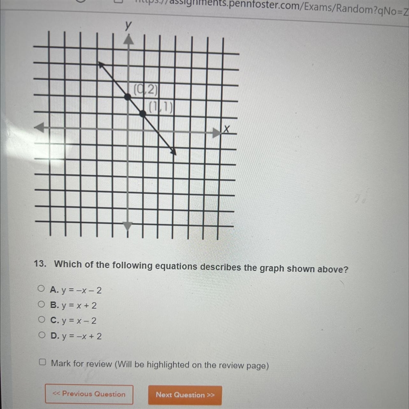 Which of the following equations describes the graph shown above-example-1