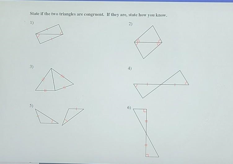 State if the two triangles are congruent. If they are, state how you know.​-example-1