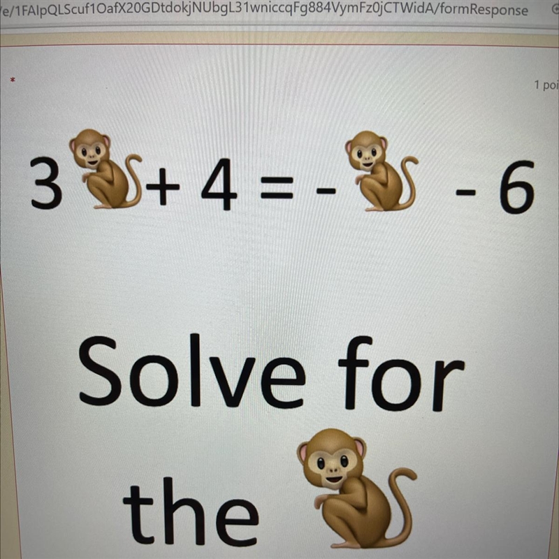 Solve for the monkey. Show all work ty-example-1