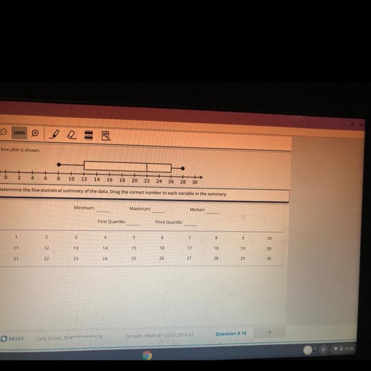 A box plot is shown O 2 4 6 8 10 12 Determine the five-statistical summary of the-example-1