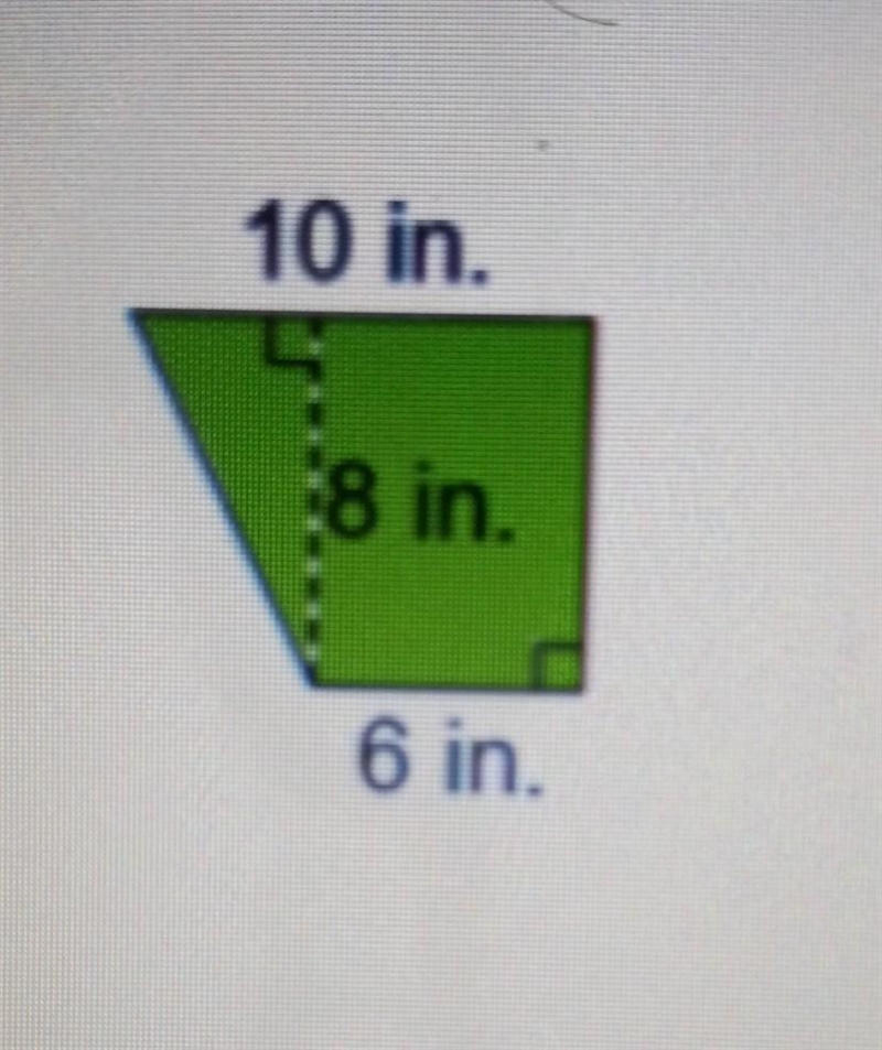 Find the area of the trapezoid in square inches.​-example-1