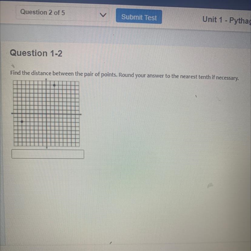 Find the distance between the pair of points. Round your answer to the nearest tenth-example-1