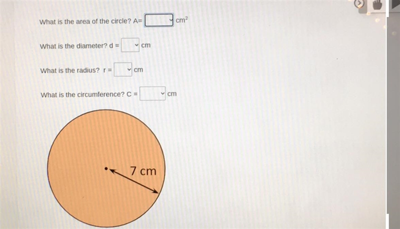 Use the circle below to solve for each questions.-example-1