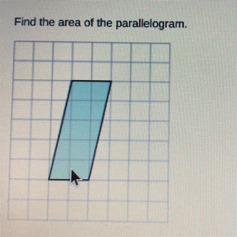 Find the area of the parallelogram.-example-1