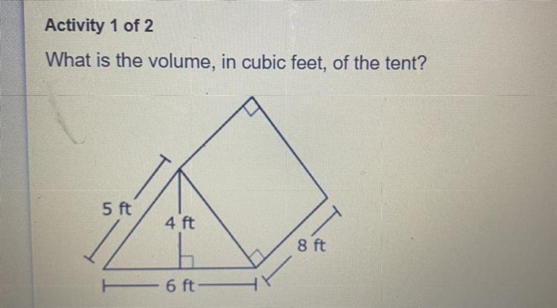 What is the volume, in cubic feet of the tent.-example-1