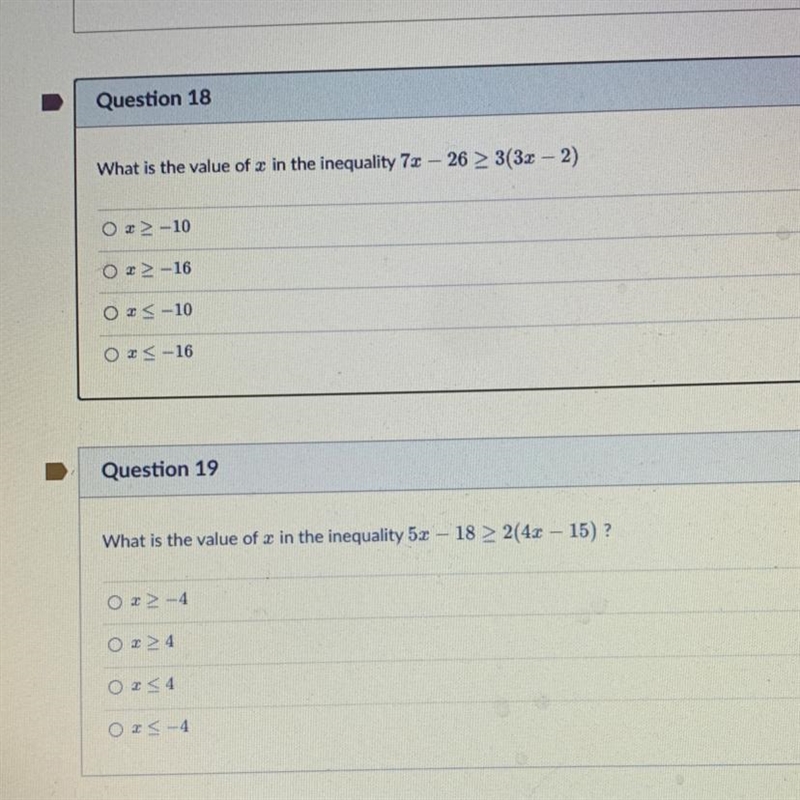 What is the value of x in the inequality-example-1