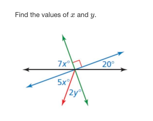 PLEASE helppp I will give brainsssss!! FInd x and y-example-1