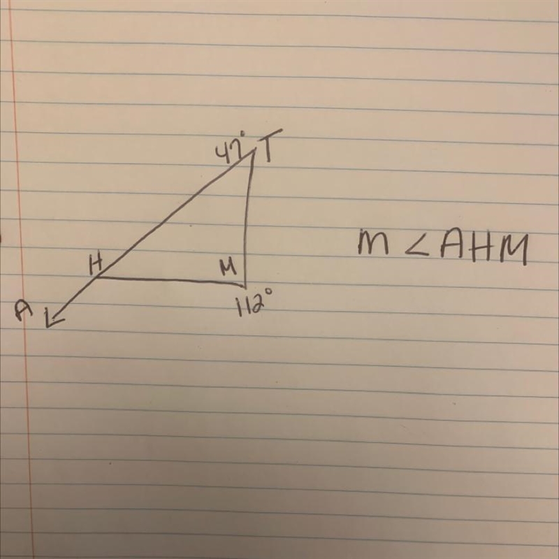 What is the angle of AHM?-example-1