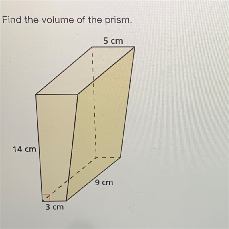 Find the volume of the prism. 5 cm 14 cm 9 cm 3 cm 3-example-1