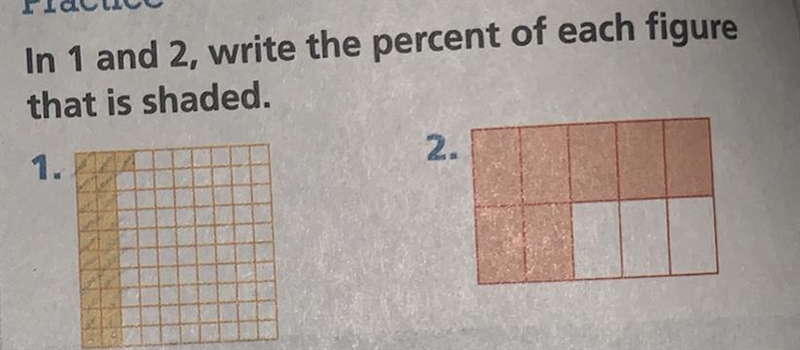 Write the percent of each figure that is shaded.-example-1