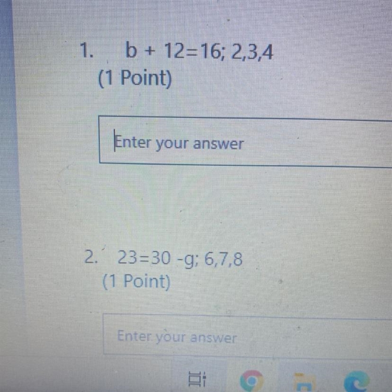 B + 12=16; 2,3,4 What’s number 1-example-1