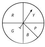 What is the probability of the spinner landing on the section labeled G?-example-1