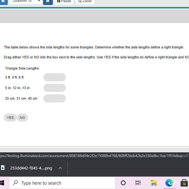 Which define a right triangle?-example-1