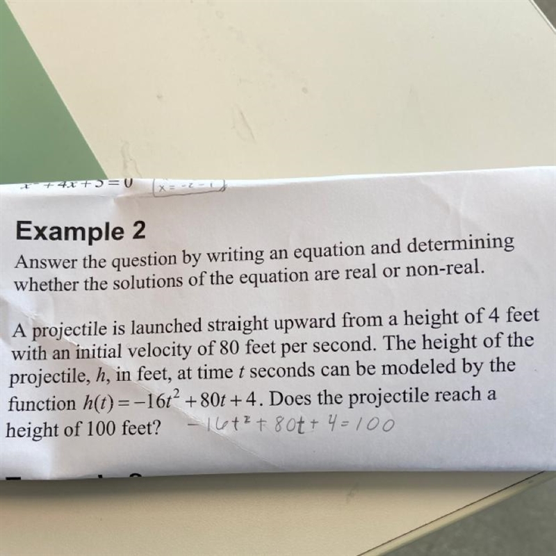 Help, algebra 2.. -16t^2+80t+4=100-example-1