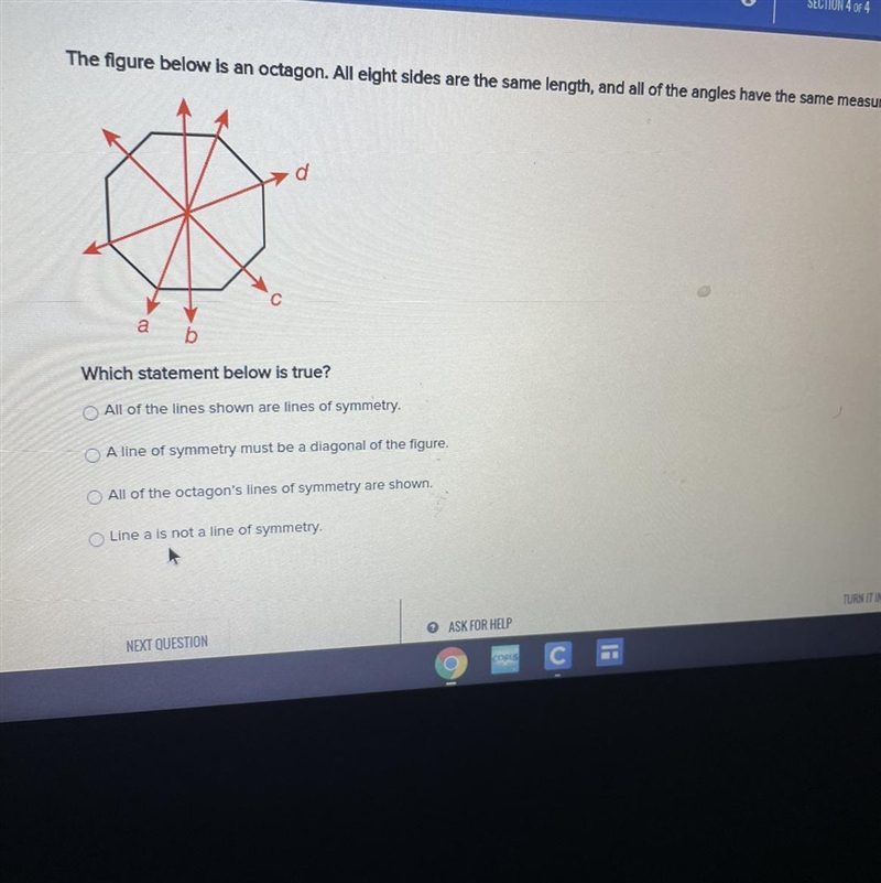 The figure below is an octagon. All eight sides are the same length, and all of the-example-1