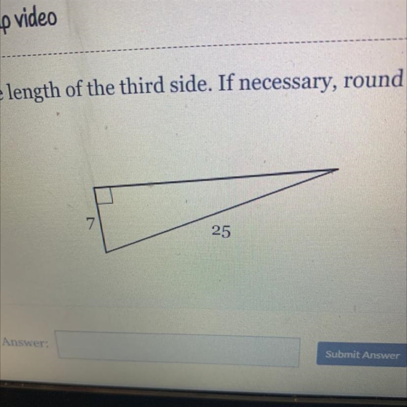 Pythagorean theorem!! round to the nearest tenth ..-example-1