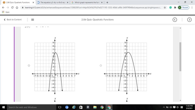 Which graph represents the function? f(x)=−x2+x+6-example-1