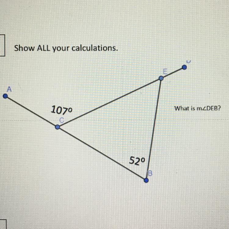 Show ALL your calculations.-example-1