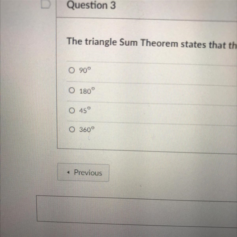 The sum of Theorem states that the sum of all angles in a triangle is_____.-example-1