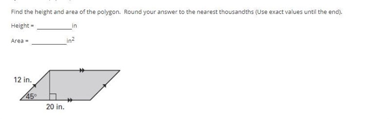 Find the height and area of the polygon. Round your answer to the nearest thousandths-example-1