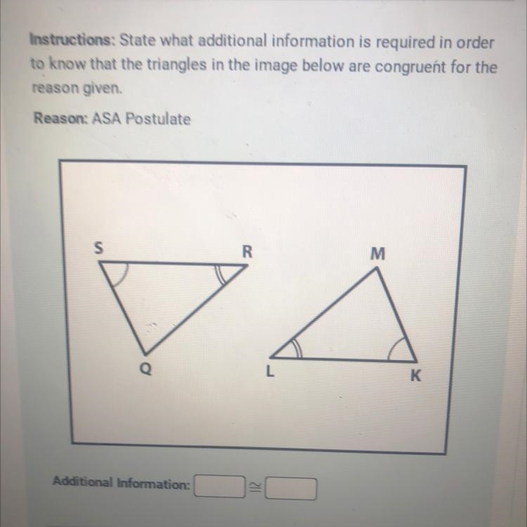 Instructions: State what additional information is required in order to know that-example-1