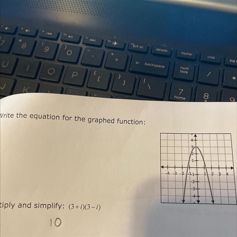 Write the equation for the graphed function:-example-1