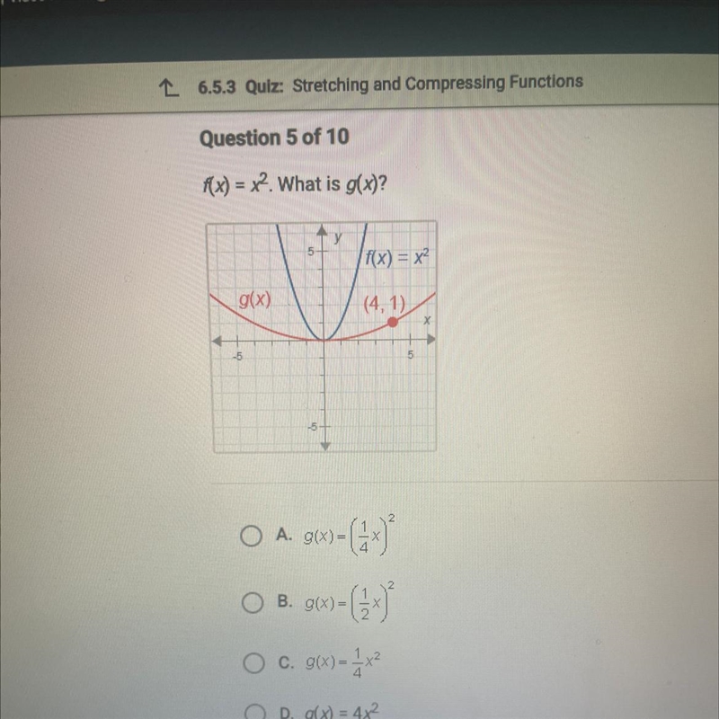 F(x) = x^2. What is g(x)?-example-1