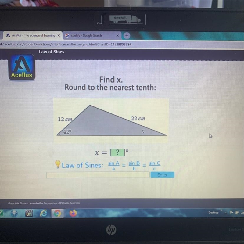 Find x. round to the nearest tenth-example-1