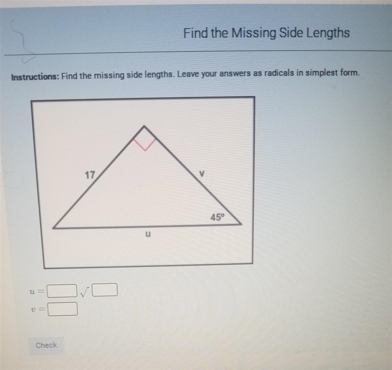 Find the missing side lengths​-example-1