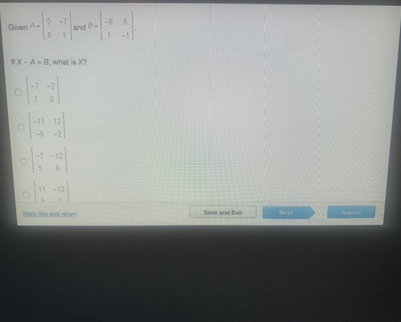 If x - A = B, what is X?-example-1