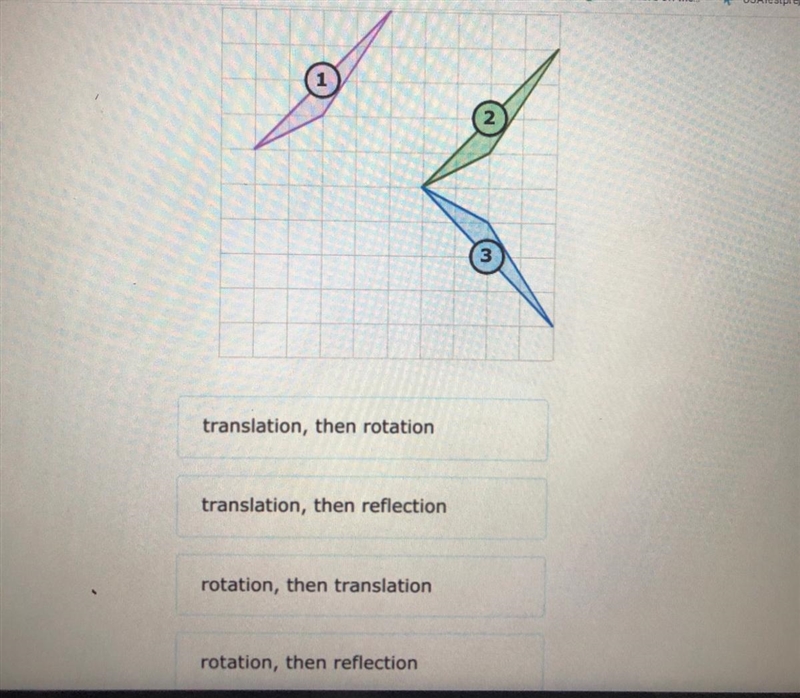 What combination of transformations is shown below?-example-1