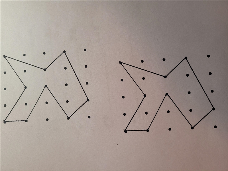 Give two different solutions to find the area of the figure shown below. Describe-example-1