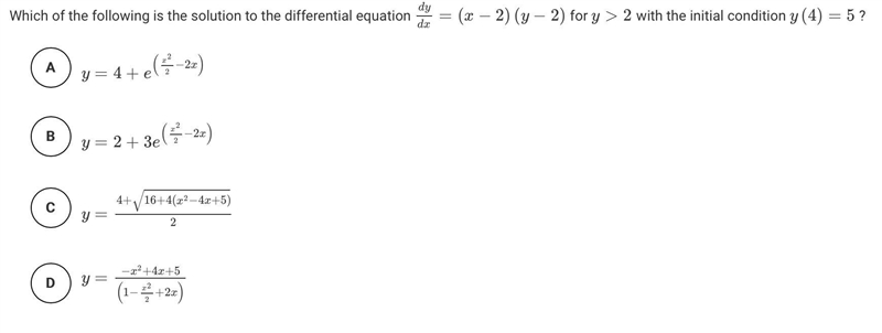 Which of the following is the solution to the differential equation....-example-1