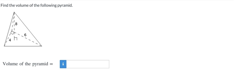 Find the volume of the following pyramid.-example-1