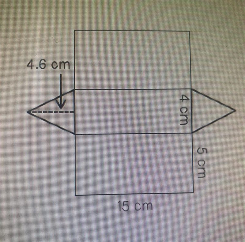 Find the surface area of the figure a. 150 square cm b. 228.4 square cm c. 78.4 square-example-1